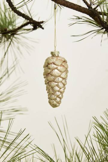 6 Pieces Set 2" Frosted Pinecone Ornament