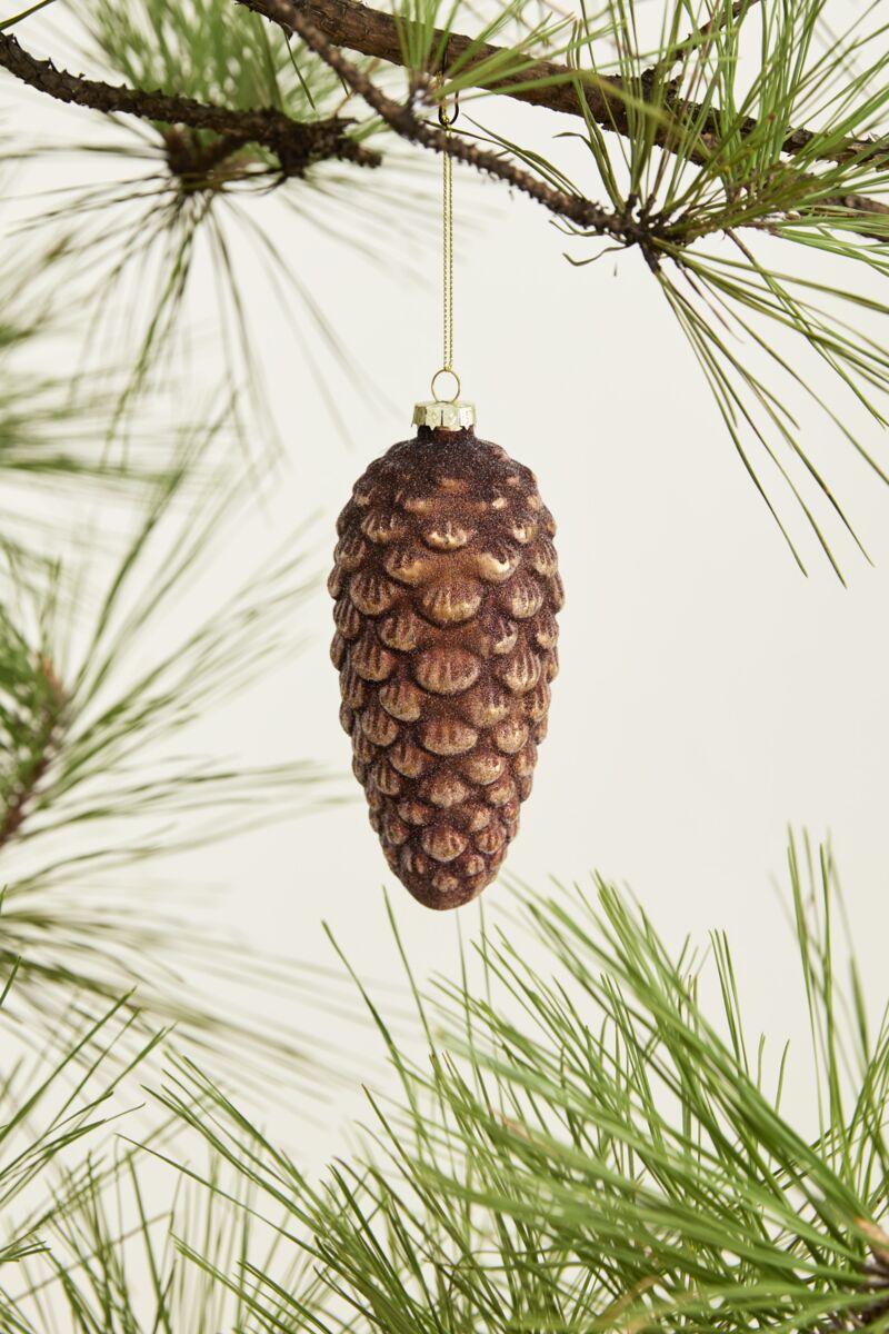 6 Pieces Set 2" Frosted Pinecone Ornament